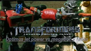 Transformers 2 Revenge Of The Fallen optimus jet power vs megatron y fallen