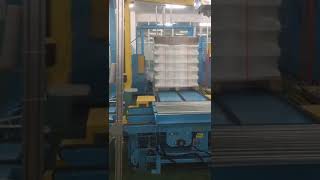 Automatic packing line of industrial polyester yarn.