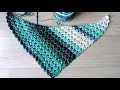 Tuto comment réaliser un Châle asymétrique *Jade* au crochet très facile