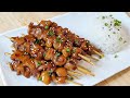 Minis brochettes de poulet teriyaki facile et rapide  teriyaki chicken skewers  hop dans le wok