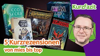 Download Lagu 5 short reviews: Ecosfera, Panda Spin, Palm Lab, Warhammer Quest, Horror Gamebook | staygeeky MP3