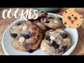 Recette facile et rapide cookies ultra moelleux myrtilles chocolat blanc