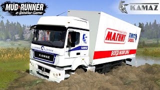 Spintires: MudRunner - KAMAZ-5325 Truck Is Stuck In The Mud And Cannot Drive