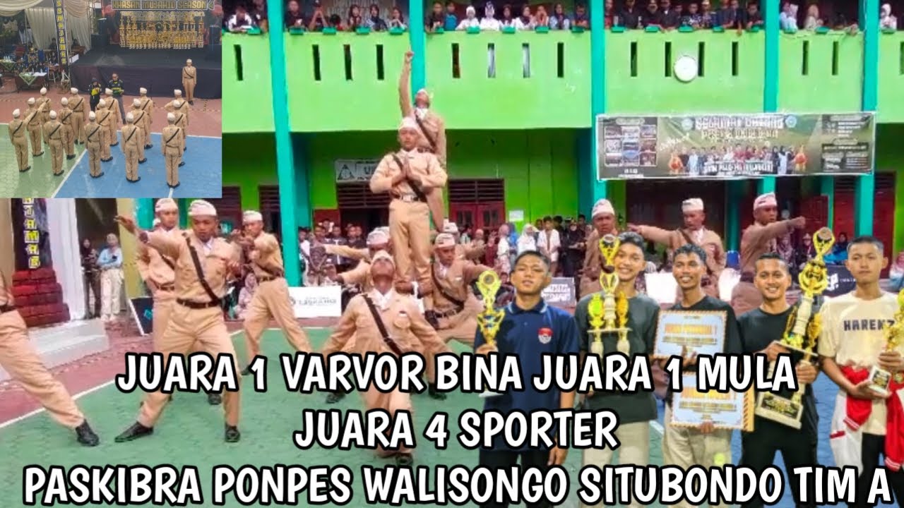 Paskibra Ponpes Walisongo Situbondo Tim A di LKBB Khasan Mujahid