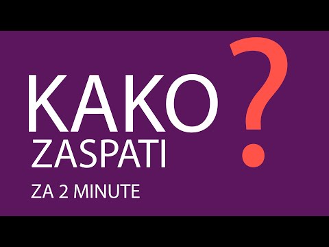 Video: Kako Naučiti Ranije Zaspati