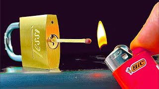 How To Open A Lock With Matches | Very Creative