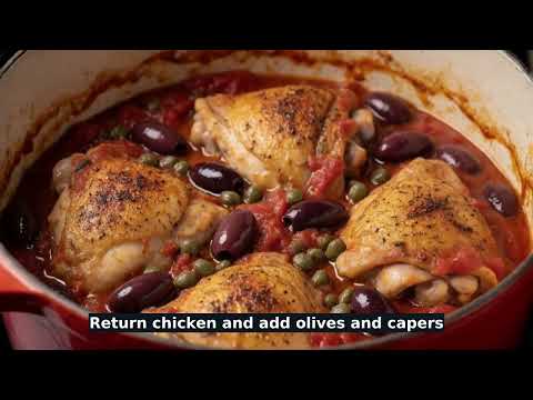 Pollo Affogato (Chicken Braised in Tomato and Olive Sauce) recipe video thumbnail