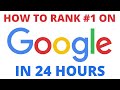 Google SEO : How To Rank Your Website on Google First Page Fast.(2022)