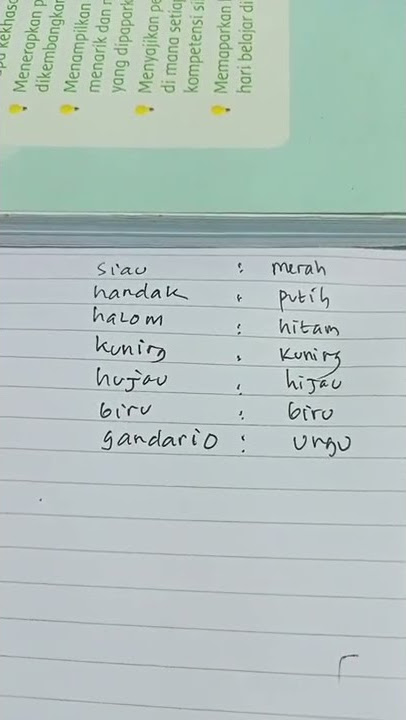 Keren Belajar Bahasa Komering | Warna dalam Bahasa Komering