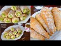 Cream Horns . Cream Roll With Homemade Dough , کریم‌ رول ، Cream Rolls Cream Cone Recipe