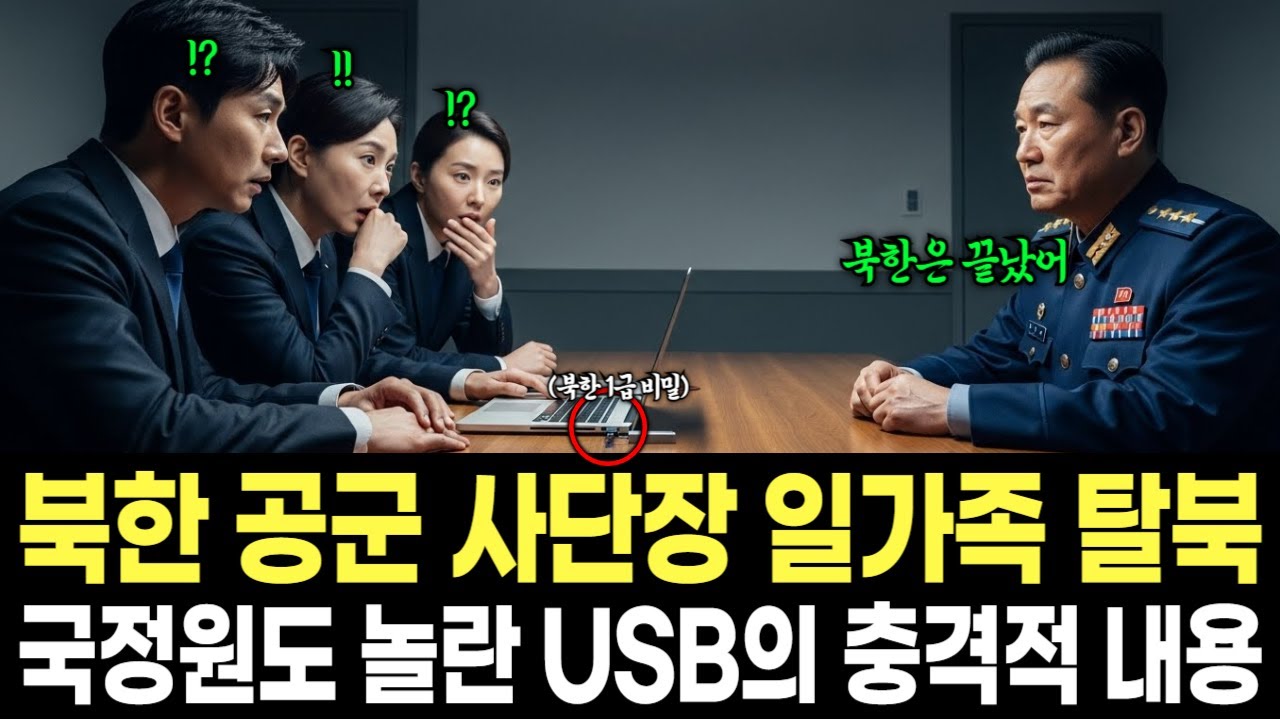 [탈북민사연]북한 공군 사단장 일가족 탈북, 국정원도 놀란 USB의 충격적인 내용