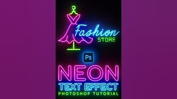 Neon text effect in Photoshop