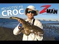 Monster PB Croc Flathead Fishing Brisbane - Zman Slim Swimz