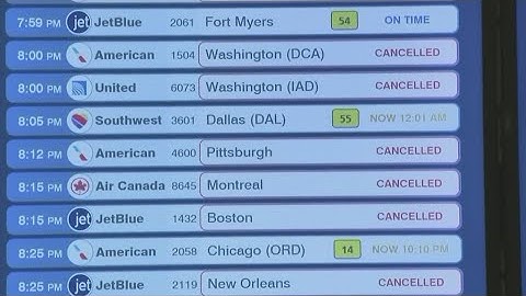 Travel nightmare: Thousands of flights canceled throughout US due to weather