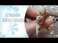 Christmas Nail Art Turtorial | 3d Acrylic Rudolph Nails | Glitterbels