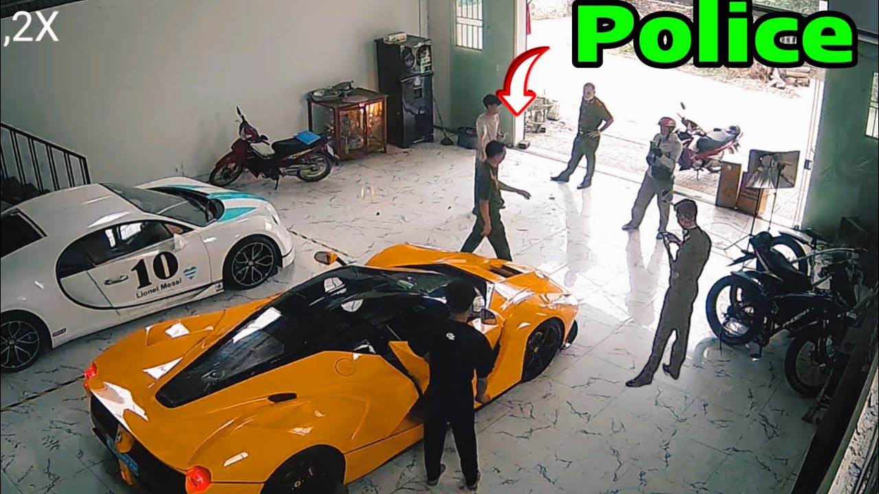 ⁣Công an vào ... ( ferrrari vs police ) 😰😰