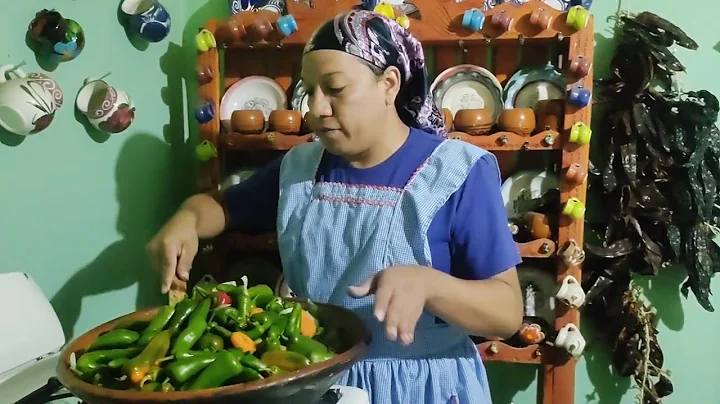 chiles en vinagre  facil original  y muy buenos