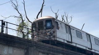 4K MTA: New York City Subway - R46 & R179 (S) Hammels Wye Action  (5/11/24)