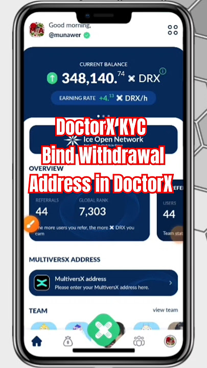 How to bind Withdrawal Address in DoctorX | DoctorX MultiverseX Address Binding Process #doctorx
