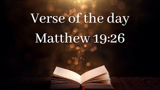 Verse Of The Day Matthew 1926