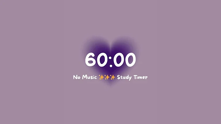 60 minutes purple heart aura study timer for deep focus & productivity​ Aesthetic Focus Countdown⏱️