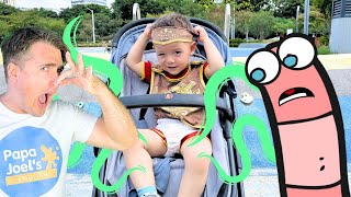 Baby King's Dirty DIAPER at the Playground | Pretend Play by Papa Joel's English