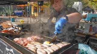 Sausages, Bacon, Burgers and Steaks. Traditional British Street Food. London