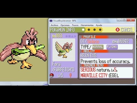 Como obtener a Farfetch'd [ Pokémon Rojo fuego Y Verde hoja ] 