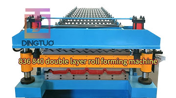 836 840 double layer roll forming machine running video