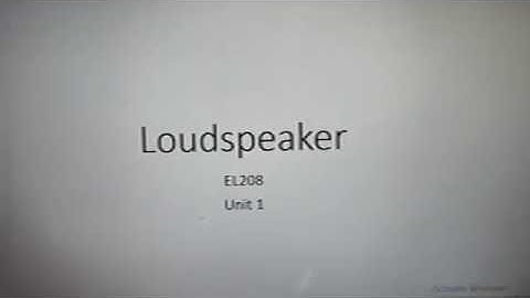 EL208 loudspeaker  BY SUNIL JAIN GPC SAWAIMADHOPUR