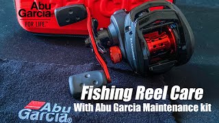 How can you care a baitcaster reel with Abu Garcia maintenance kit - Abu  Garcia Black max 