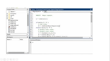 Magic square by using MATLAB  without using Magic function