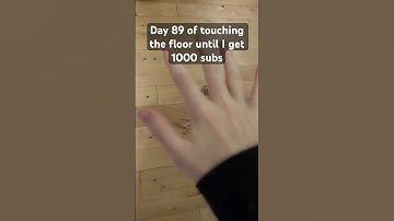Day 89 of touching the floor until I get 1000 subs