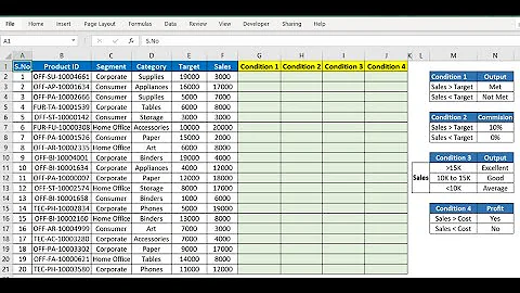 If Formula in Excel with Multiple Conditions | Excel IF Function | Excel Tutorial #excelforindia
