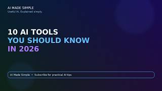 10 AI Tools You Should Know in 2026 🤖
