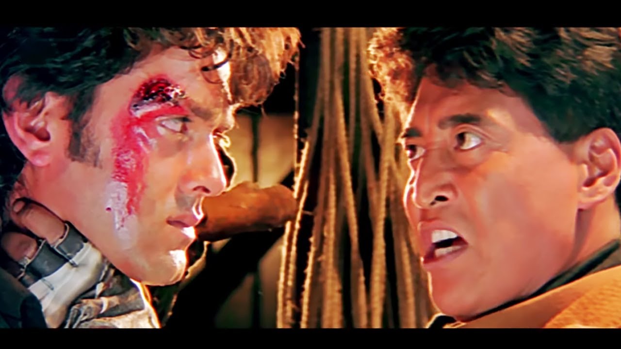 मैं चाहु तो तेरी छाती फाड़ कर जंगली तेंदुआ को खिला सकता हूँ  - Barsaat Movie Scene