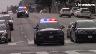 LAPD UNITS RESPONDING CODE 3 MULITPLE SERVICE CALLS 