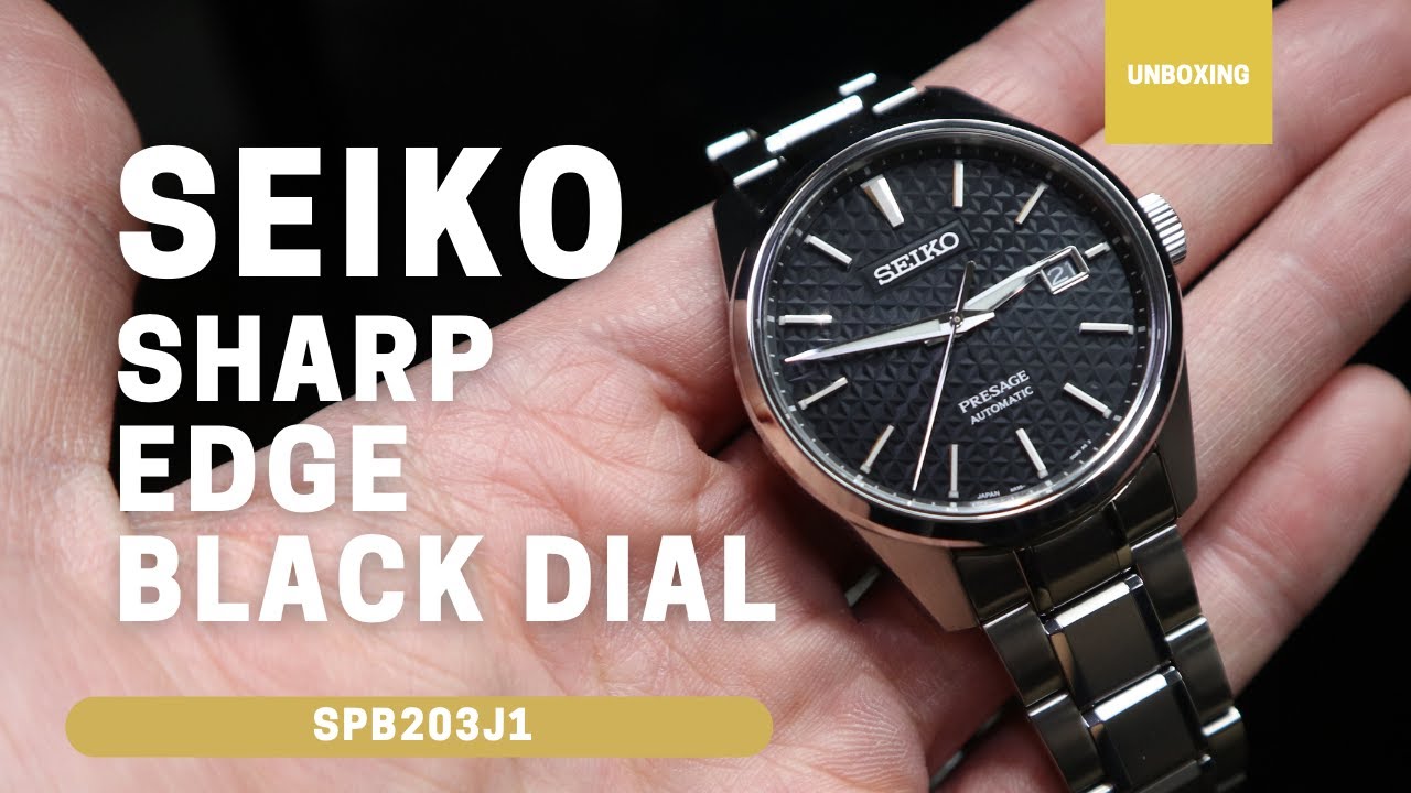 Unboxing Seiko Presage Sharp Edge Blue Dial SPB203J1 - YouTube