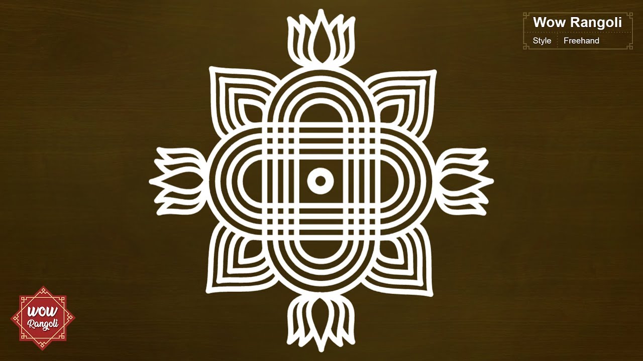 Simple Lines Rangoli Geethala Muggulu Lines Kolam Wow Rangoli