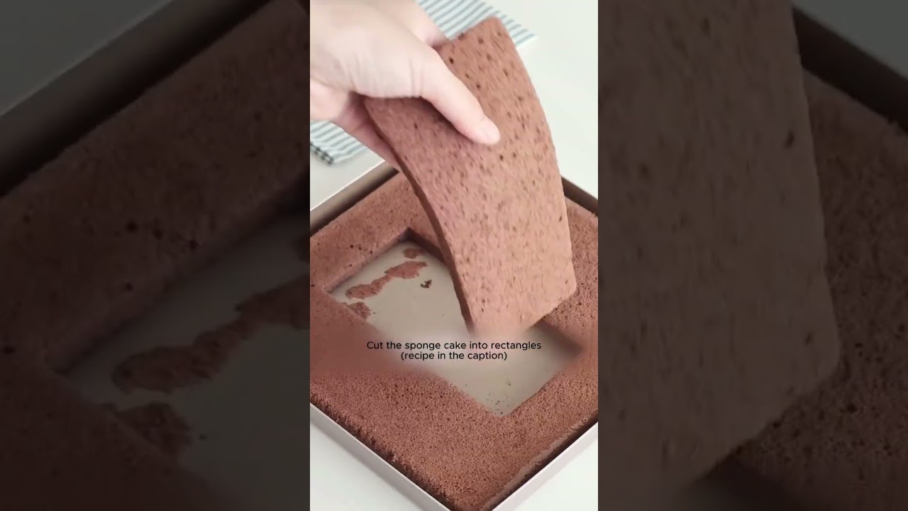 Cut this Multi-layered chocolate crepe cake with filling, so rich and satisfying! Asmr