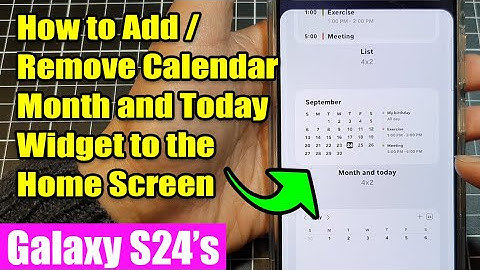 ⚡ Quick Tip: Add Your Calendar to Your Samsung Galaxy S24 Home Screen (Month & Today Widgets)