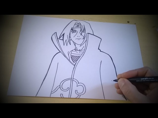 COMO DESENHAR o OLHO do ITACHI da #AKATSUKI passo a passo 