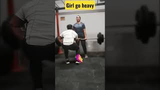 doing a girl heavy deadlift #shorts #fitness #viralshorts