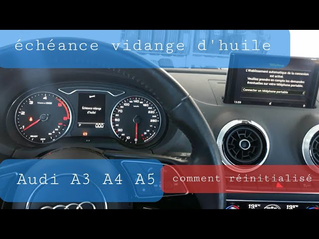 Audi A3 comment enlevé ServiCe échéance vidange d'huile | how to reset oil  service for audi A3 A4 A5