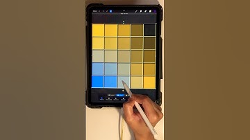 Creating a Minions-inspired color palette in Procreate using emoji. 💛💙  #art #procreate #shorts