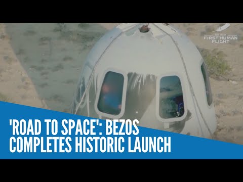 'Road to space': Bezos completes historic launch