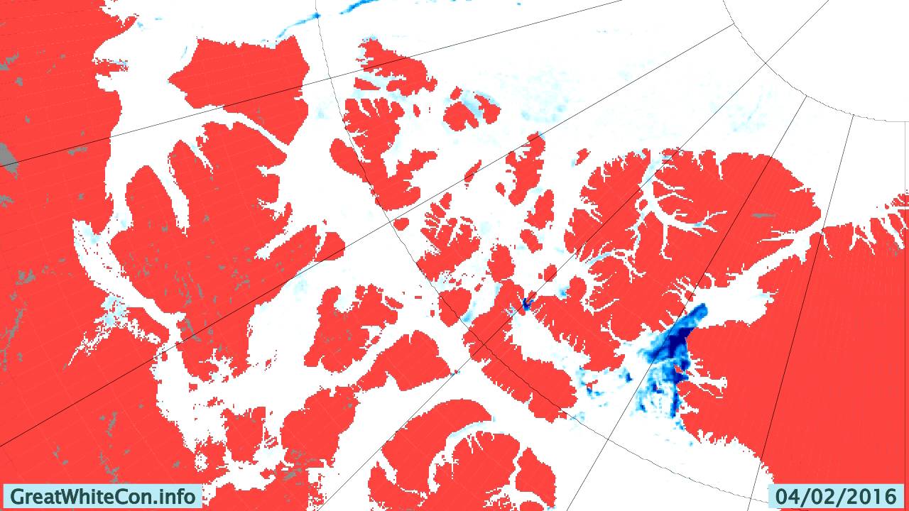 arctic ocean Sea Ice Movement in the Northwest Passage in Early 2016
