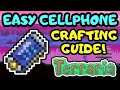 TERRARIA 1.4 EASY CELLPHONE CRAFTING GUIDE! Step by Step Cellphone Guide Terraria Journeys End!