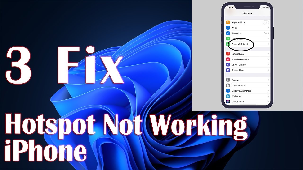 iPhone Hotspot Not Working Issue 3 Fix How To YouTube