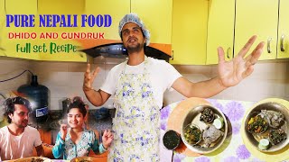 DHIDO and GUNDRUK (NEPALI CUISINE) Recipe by Pradeep Bastola, Reaction by Amrita | Pram's Kitchen